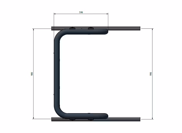 T-RACK VW Amarok 23+ CX1 Alpha främre/bakre takbåge