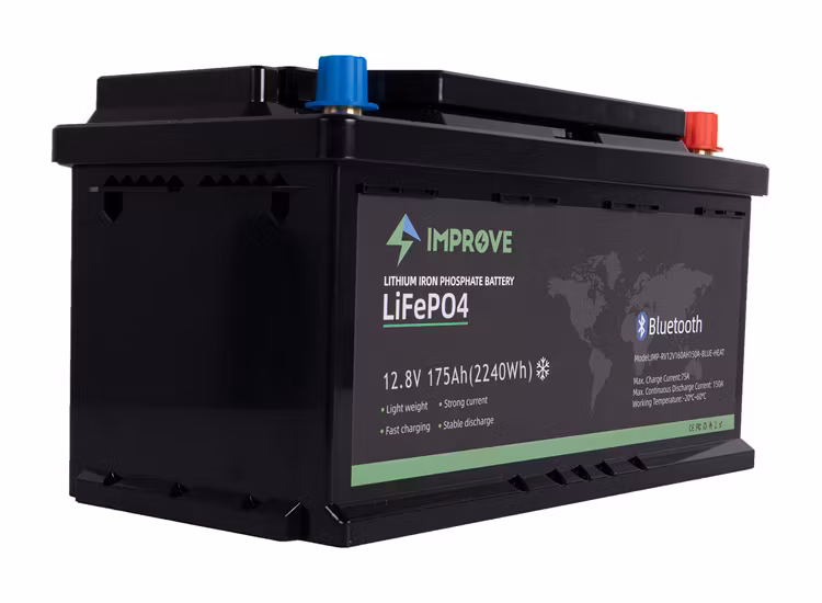 Litium batteri Improve 12V 175Ah (LiFePO4) Värme - Blåtand inkl. booster