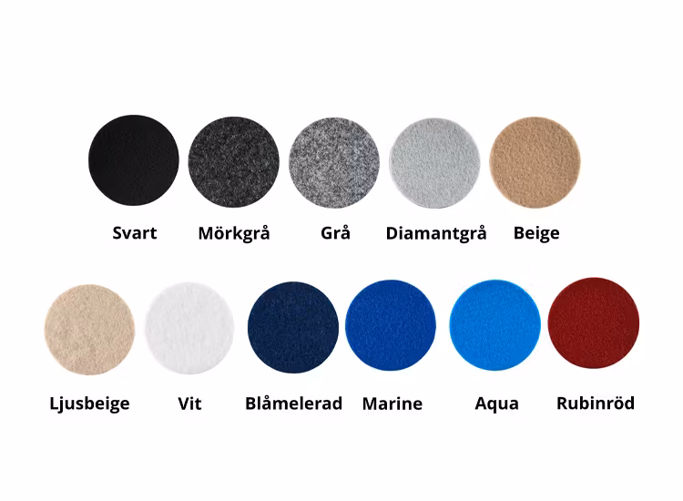 Filtmatta Svart 1-40m 133cm bred