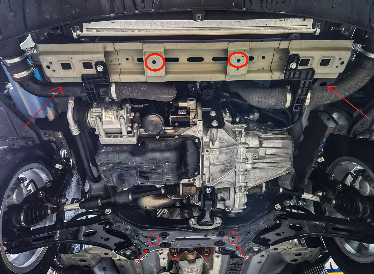 Underkörningsskydd till motor, kylare, växellåda Baic Beijing X3/X35 2024