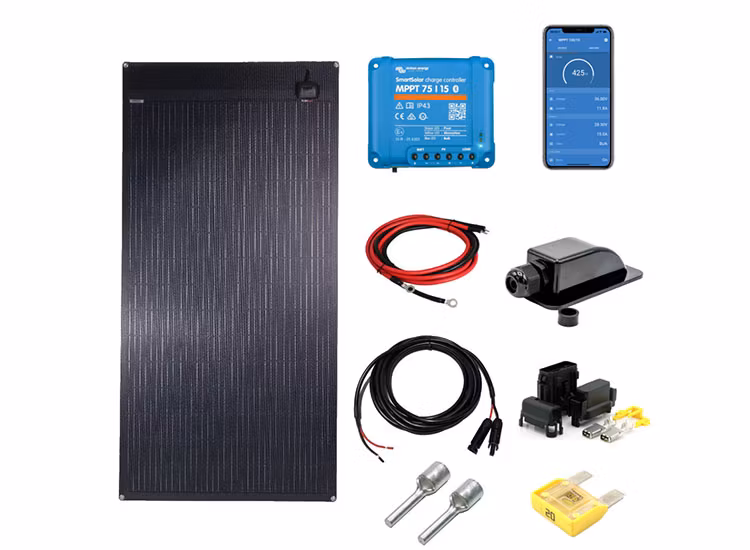 Solpanelskit Flexipanel komplett kit 200W Skanbatt Victron