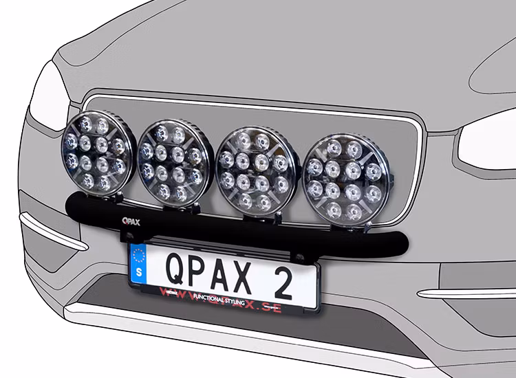 Q-light extraljusbåge rak Volvo XC60 2018+