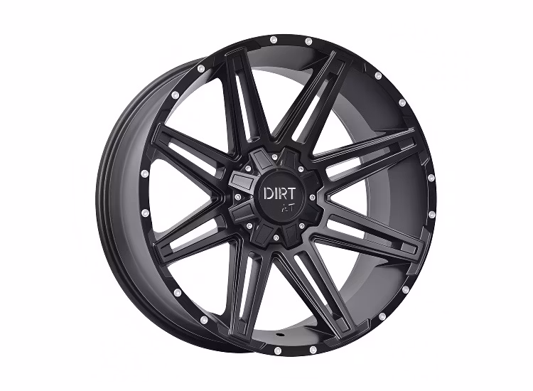 DIRT A.T D88 Flatblack milled rivets 8.5x20 5x118/130 ET48 CB84.1