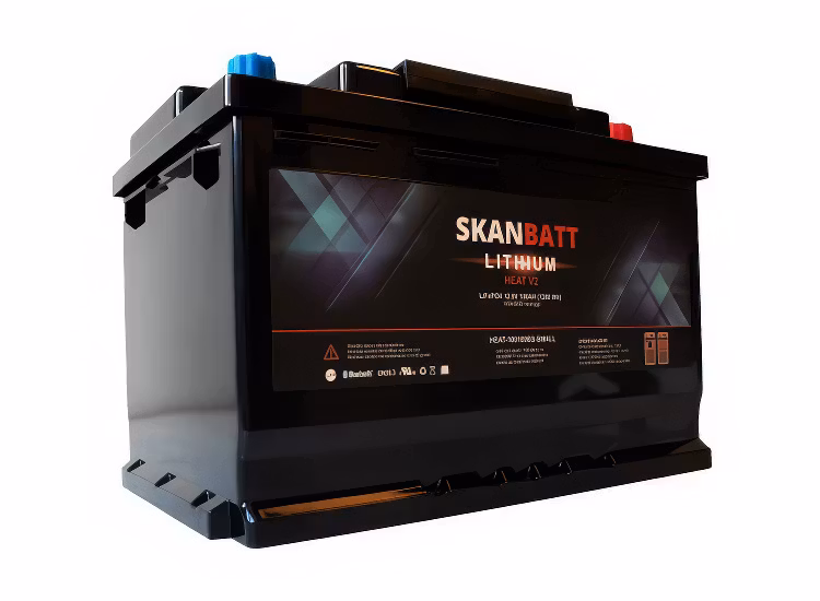 Skanbatt V2 Litium HEAT Batteri 12V 100AH Bluetooth