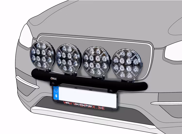 Q-light extraljusbåge rak 4st extraljus VW Amarok 2011-2022