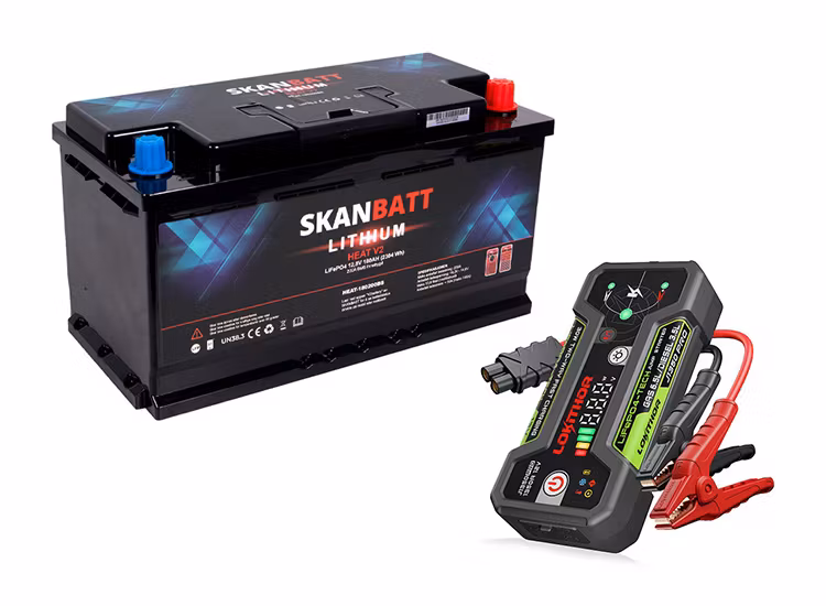 Skanbatt V2 Litium HEAT Batteri 12V 180AH Bluetooth 8 års garanti