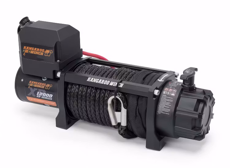 Kangaroo vinsch XP-12000 12.000 lbs syntetlina, trådlös fjärrkontroll 12V