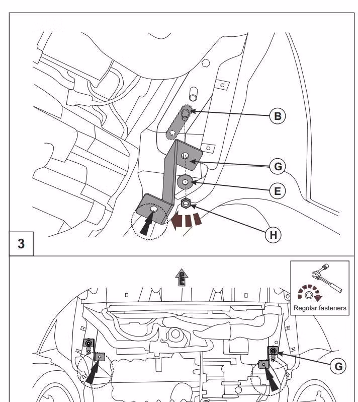 Underkörningsskydd motor / växellåda VW Caddy 2010-2020