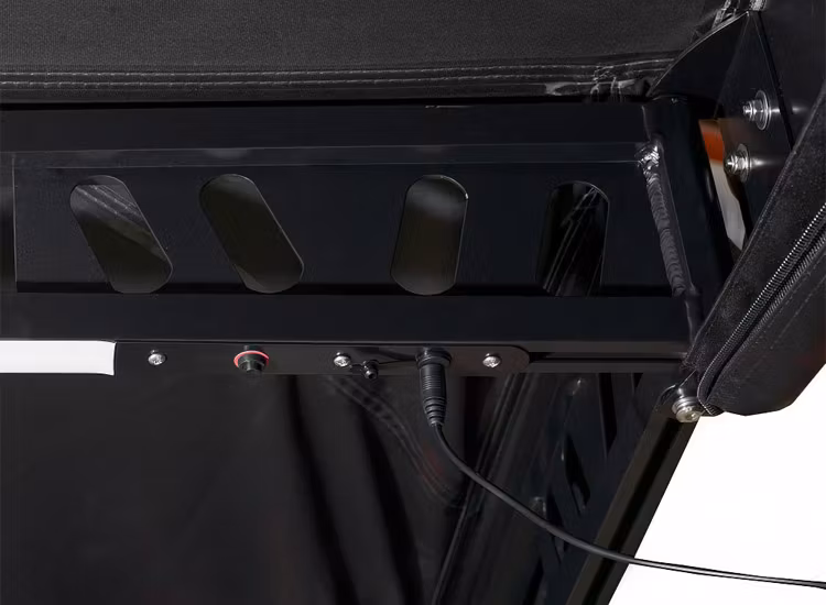 Gasell Adventure utdragbar fristående 270° markis med inbyggd belysning