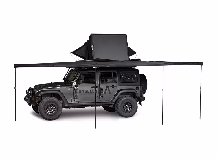 Gasell Adventure utdragbar fristående 270° markis med inbyggd belysning