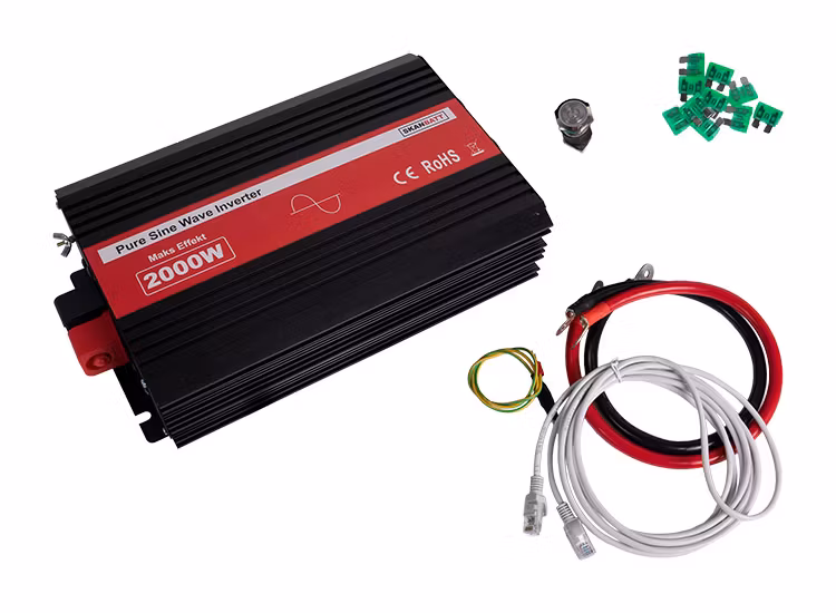 SKANBATT Inverter 12V 2000W Ren Sinus med Brytknapp