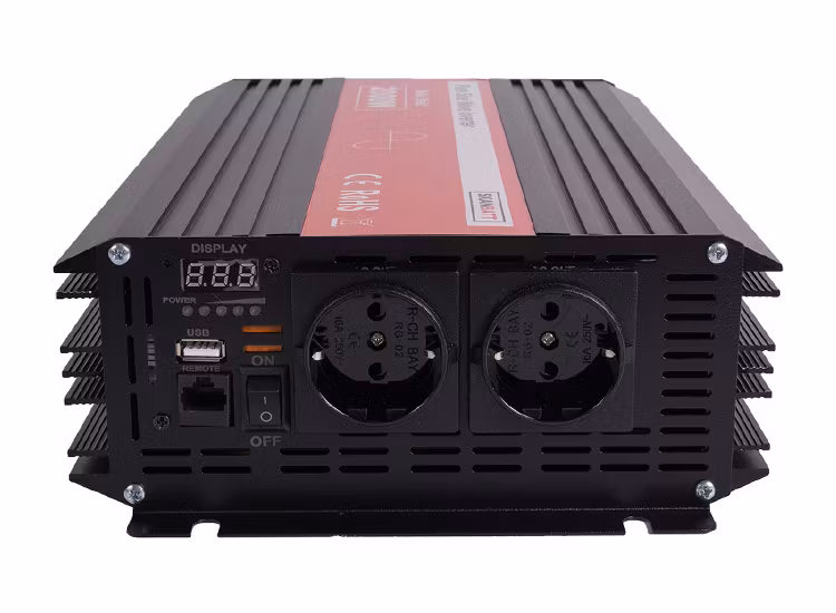 SKANBATT Inverter 12V 2000W Ren Sinus med Brytknapp