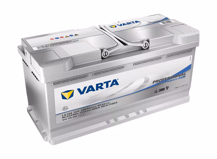 Varta Professional 105Ah Start/förbrukning AGM DP LA105
