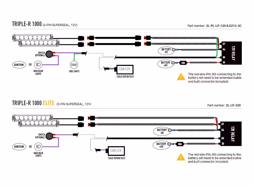 Extraljuskit Lazer Triple-R 1000 Elite Chevrolet Silverado 2500/3500 2020–2023