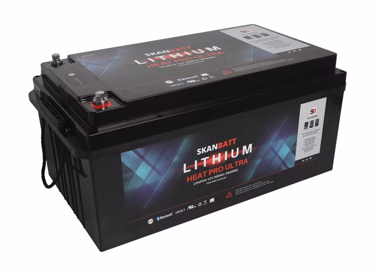 SKANBATT Litium HEAT PRO Ultra 12V 300AH - CAN Bus