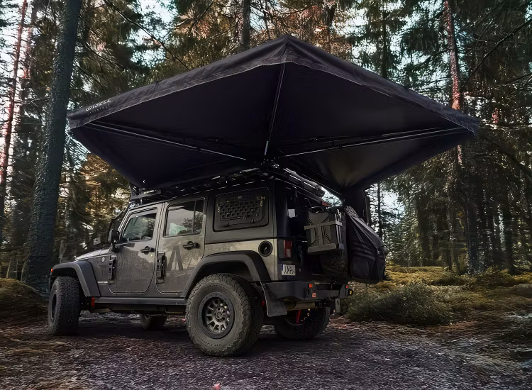 Gasell Adventure 2m 270° markis med inbyggd belysning