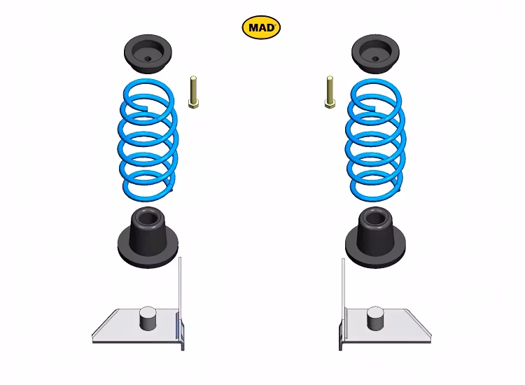 Lastfjädring bak HD Peugeot Partner 96-08