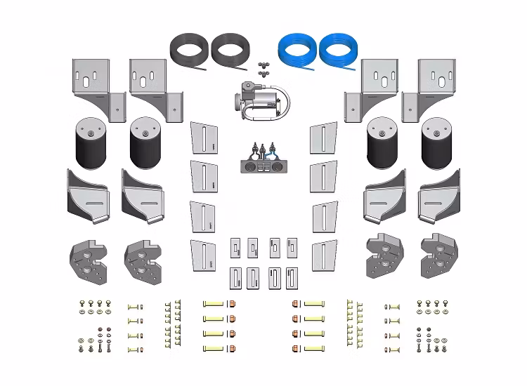 Luftfjädring inkl. kompressor AL-KO chassi dubbel axel 140mm G-Axel 2007+