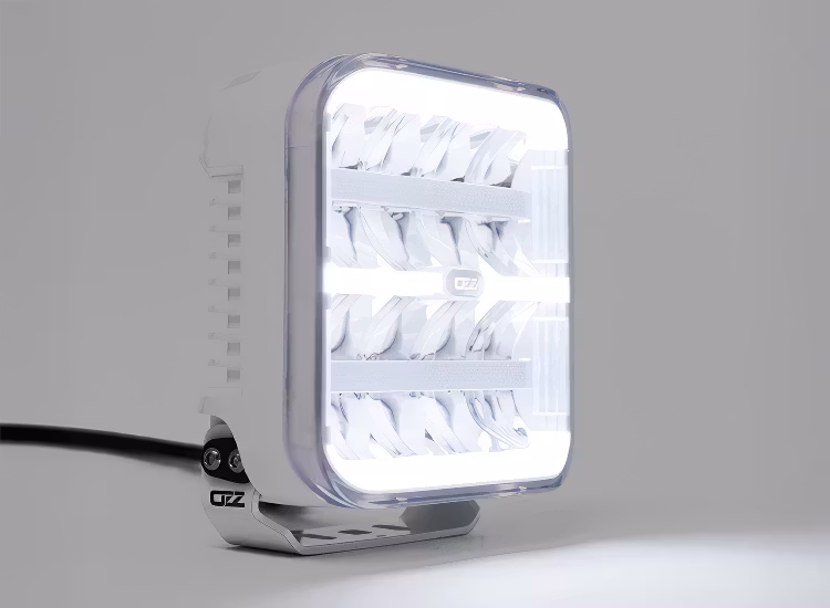 4-Pack OZZ SQR 7 tum LED extraljus med kabelsats