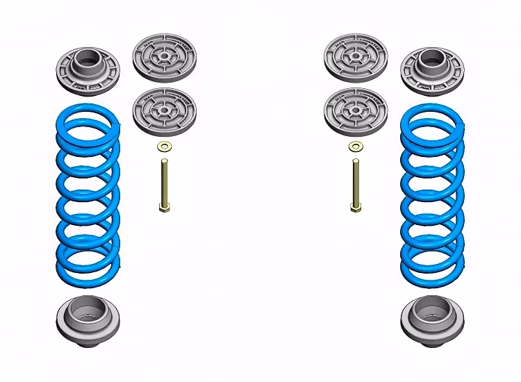 Hjälpfjädring HD bak 0-Max last Ford E-Transit 2022+