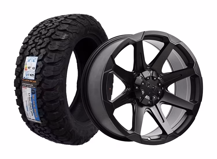 Komplett fälgpaket D05 Flatblack 9x17 6/139,7 ET20 265/70R17
