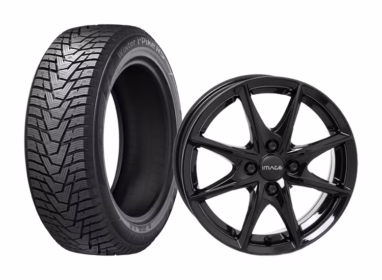 Komplett 14 tum vinterfälgpaket med dubbdäck Ligier J50 / J60