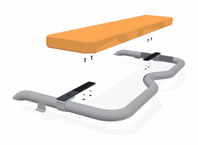 Fäste för blixtljusramp - på Qpax takbåge