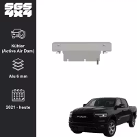 Hasplåt kylare (med aktiv luftdämpare) Alu 6 mm Dodge RAM 1500 2019-2024