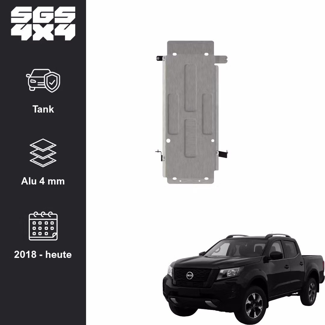 Hasplåt tank aluminium Nissan Navara 2018+