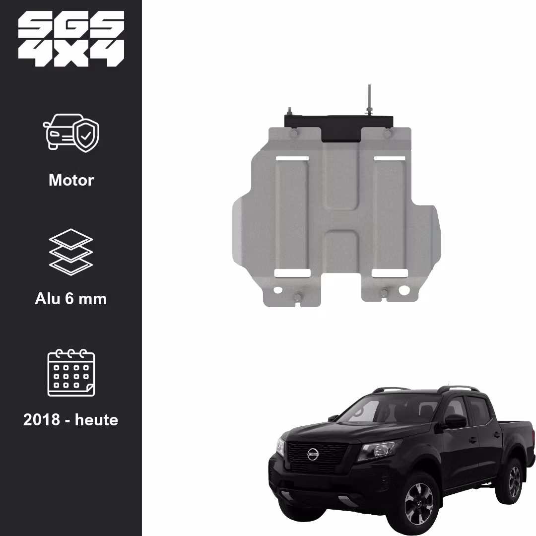 Hasplåt motor aluminium Nissan Navara 2018+