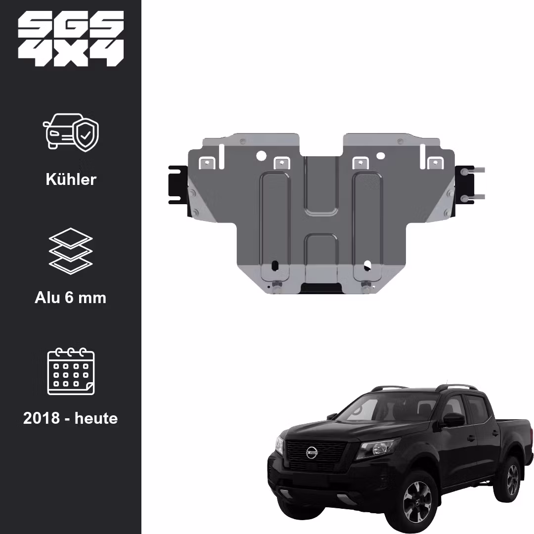 Hasplåt kylare aluminium Nissan Navara 2018+