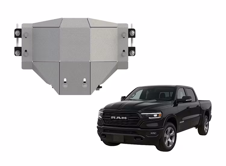 Hasplåt bakaxel Alu 5 mm Dodge RAM 1500 2019-2024