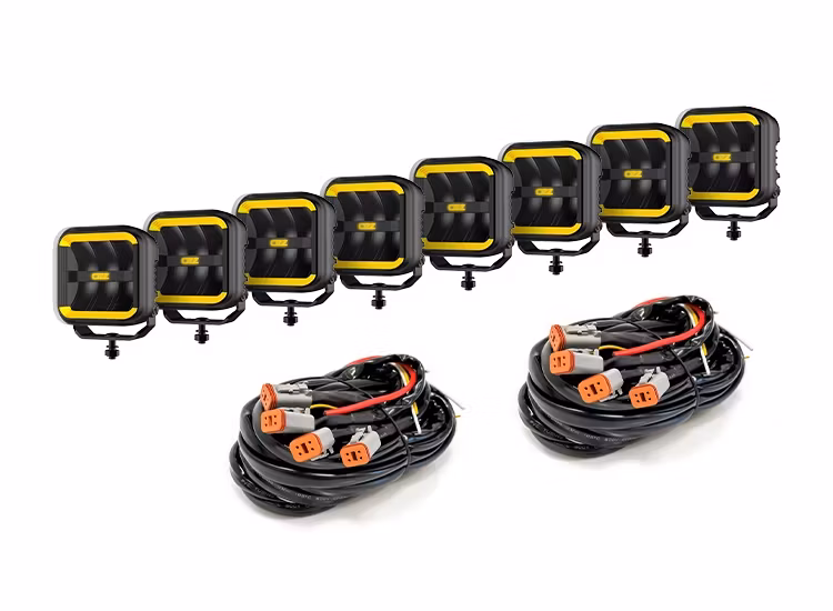 8-Pack Extraljus OZZ SQR 5" med dynamiskt positionsljus