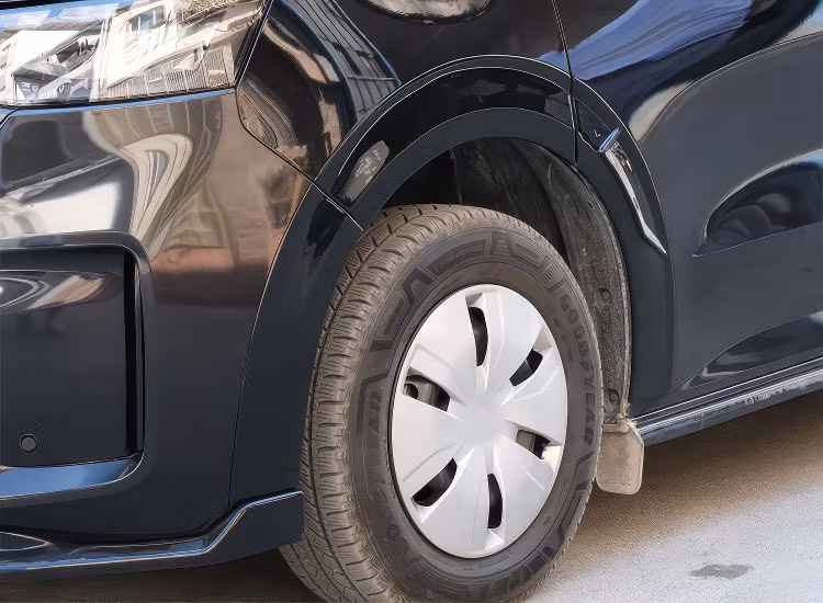 Skärmbreddare mattsvarta VW Transporter T7 2024+