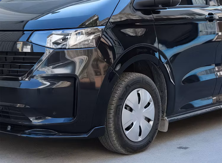 Skärmbreddare mattsvarta VW Transporter T6.1