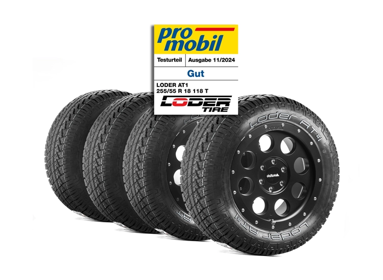 Delta 4X4 Klassik B 5/130 18 tum fälgpaket med Loder tire 255/55R18