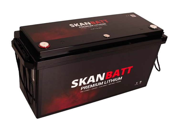 SKANBATT Premium Litium heat & blåtand 12V 200Ah 200A BMS