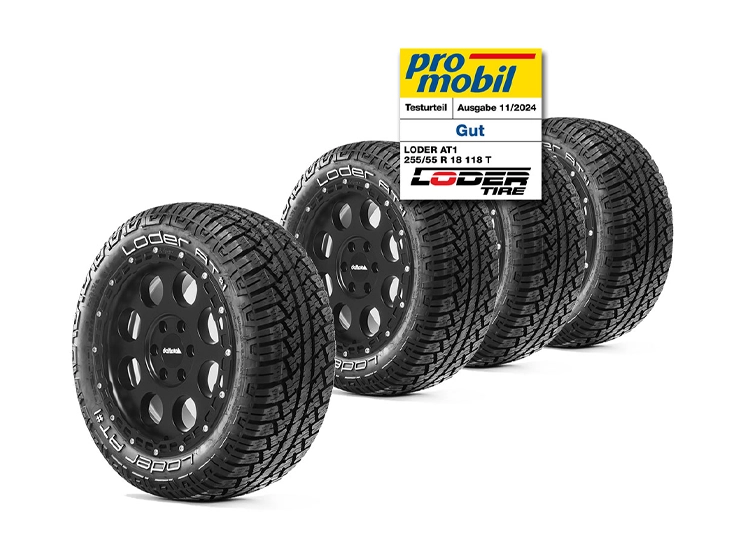 Delta 4X4 Klassik B Rugged 6/130 18" fälgpaket med Loder tire 255/55R18