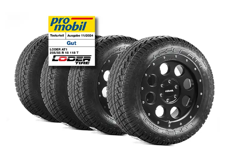 Delta 4X4 Klassik B 6/130 18" fälgpaket med Loder tire 255/55R18