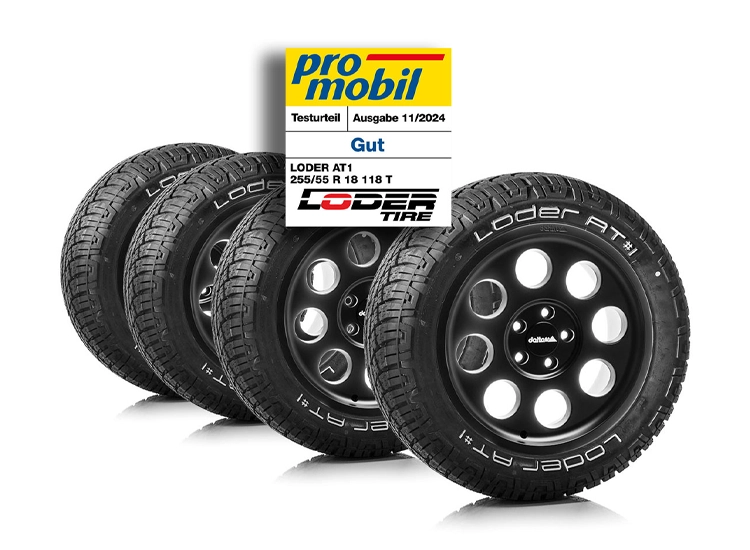 Delta 4X4 Klassik 6/130 18 tum fälgpaket med Loder tire 255/55R18