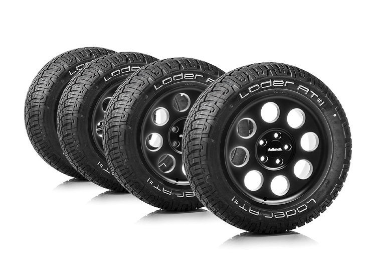 Delta 4X4 Klassik 6/130 18 tum fälgpaket med Loder tire 255/55R18