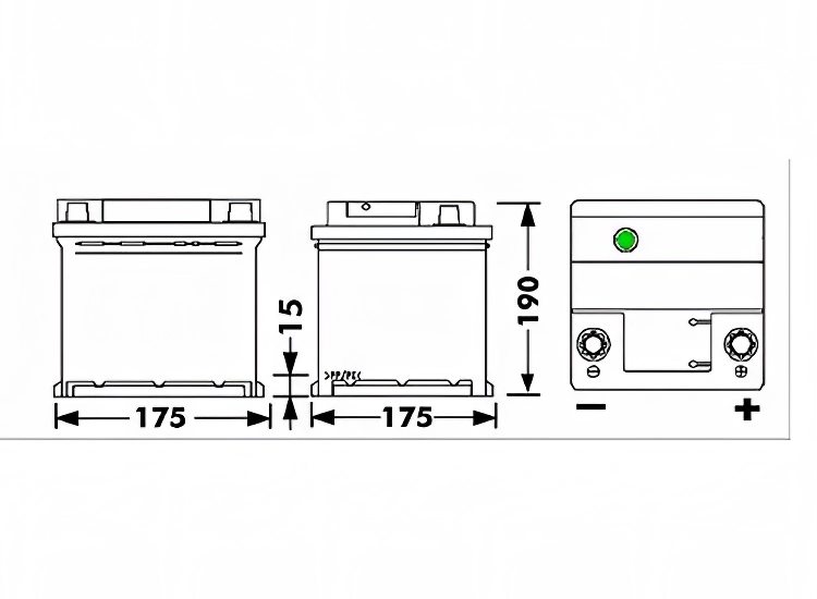 Tudor Technica 44Ah mopedbilsbatteri