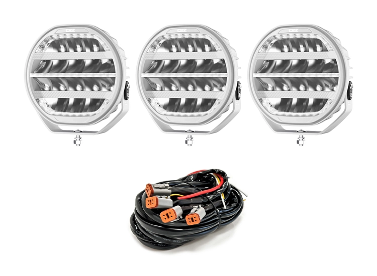 3-Pack OZZ XR3 P9" Arctic Edition LED Extraljus