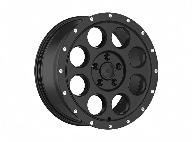 DIRT A.T D214 flatblack fälgpaket 8X18 6X130 ET48 CB84.1