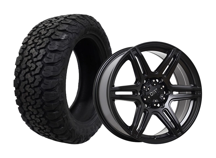 Komplett fälgpaket D47 Flatblack 8x17 5/118 ET38 235/65R17