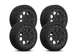 DIRT A.T D214 flatblack fälgpaket 8X18 6X130 ET48 CB84.1