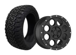 DIRT A.T D214 flatblack fälgpaket 8X18 6X130 ET48 CB84.1