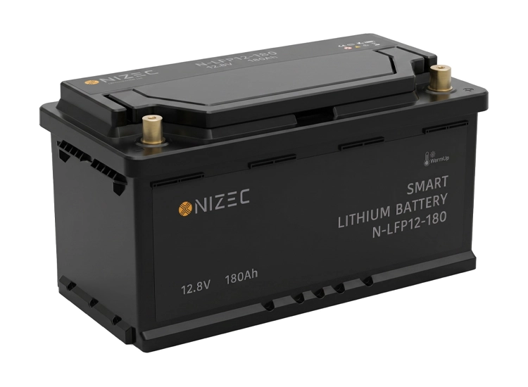 Nizec 180Ah LiFePO4 200A BMS Warmup – Litiumbatteri med Svensk app