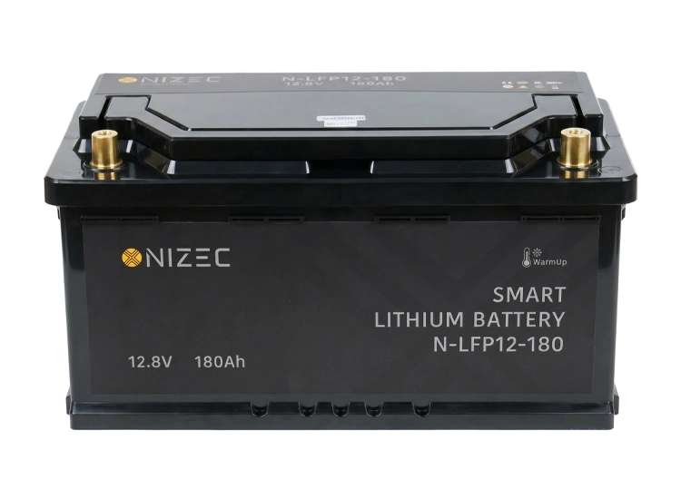 Nizec 180Ah LiFePO4 200A BMS Warmup – Litiumbatteri med Svensk app