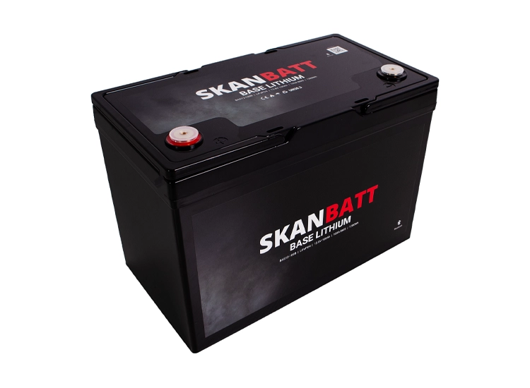 SKANBATT Base Litium 12V 100Ah 100A BMS blåtand 3 Års garanti - Husbil